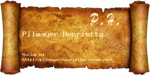 Pilmayer Henrietta névjegykártya